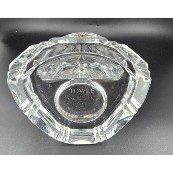 TOWLE Czech 24% Lead Crystal Cathedral Votive Candle Holder Holy Gold Star - Picture 6 of 6